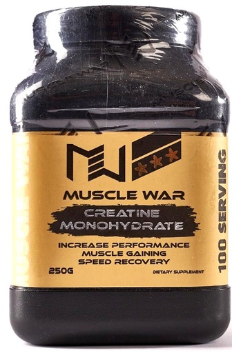 [769503263809] Muscle War Nutrition Creatine Monohydrate -100Serv.-250g Unflavored