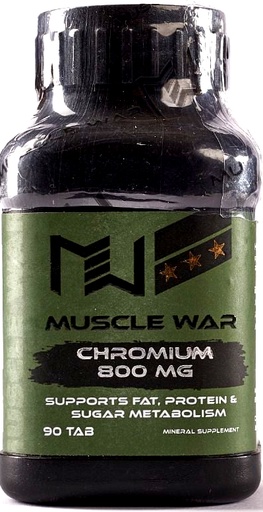 [769503263984] Muscle War Chromium 800 mg 90 Tablets