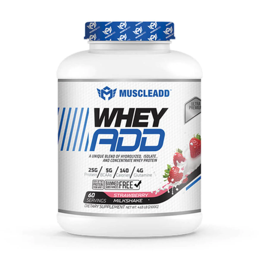 [6224009363476] Muscle Add Whey Add-60Serv-2100G-Strawberry Milkshake
