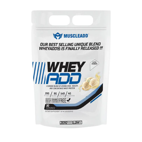 [6224009363780] Muscle Add Whey Add-30Serv-1080G-Vanilla Ice Cream