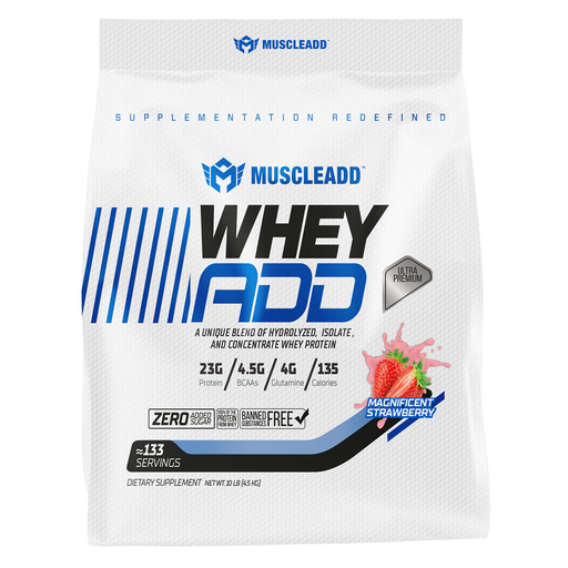 [6223007821391] Muscle Add Whey Add-133 Serv.4.5KG.Magnificient Strawberry