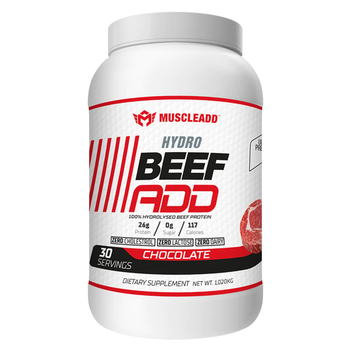 [6223007821131] Muscle Add hydro Beef Add 100% Hydrolyesd Beef Protein-30Serv.-1020Kg-Chocolate