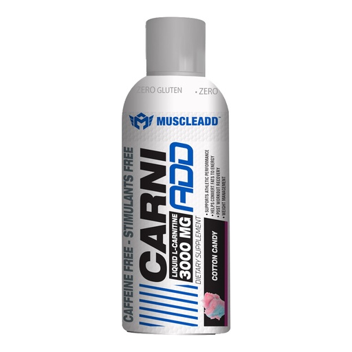 [6223007820479] Muscle Add Carni Add 3000MG 32Serv-480Ml-Cotton Candy