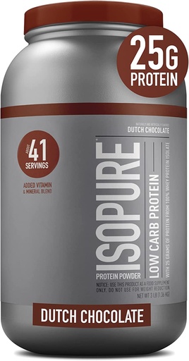 [089094021177] Isopure Whey Isolate-1.36 Kgs-Dutch Chocolate