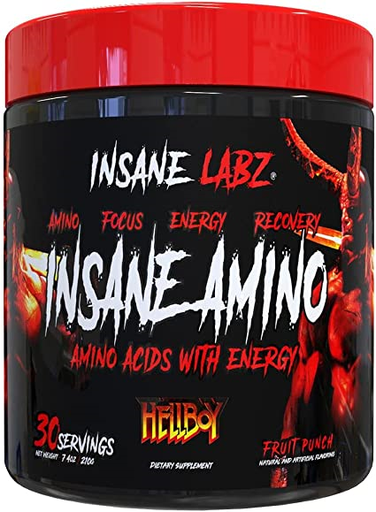 [040232228865] Insane Labz Insane Amino Hellboy 212g - BCAA's / Intra- Workouts-30 Serv.- Fruit Punch