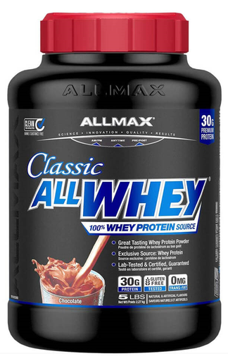 [665553225166] AllMax Classic All Whey 100%Whey Protein Source-49Serv.-2.27Kg-Chocolate