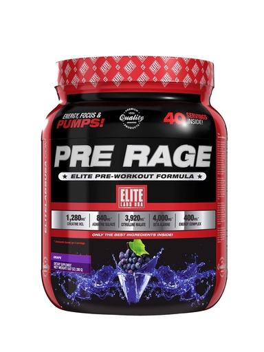 [701599996667] Elite Labs Pre Rage - 40 Serv.- Grape