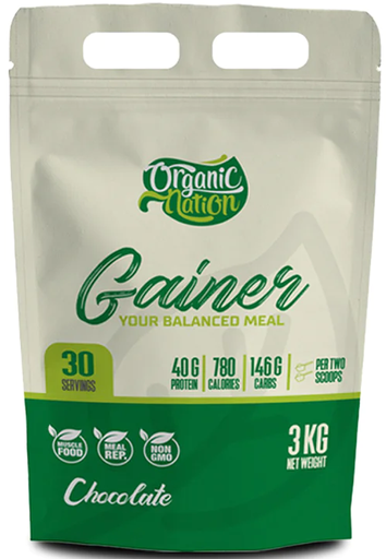 [6224009363735] Organic Nation Gainer -30serv-3 KG Chocolate