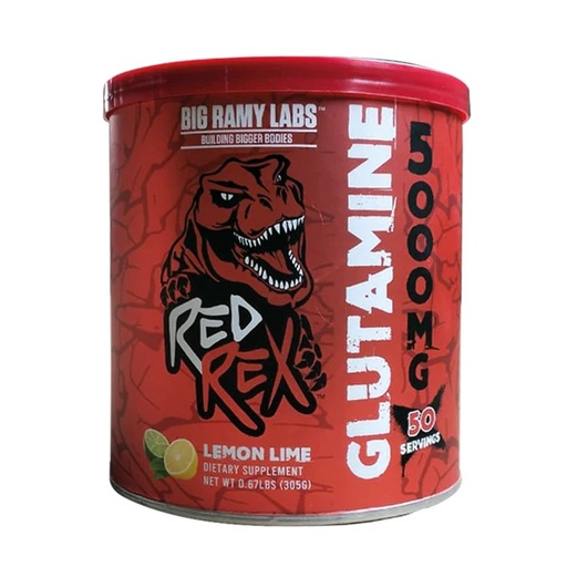 [6223007823272] Big Ramy Labs Red Rex Glutamine-305g-50 Serv.-Lemon lime