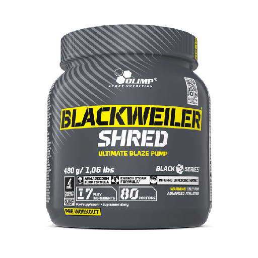 [5901330077524] Olimp Sport Nutrition BLACK WEILER SHRED 480 G