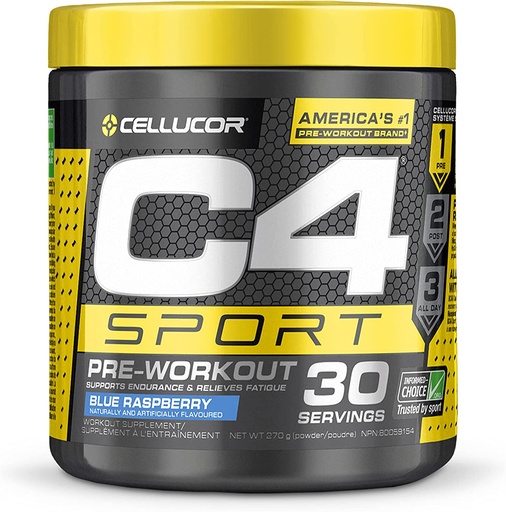 [810390029198] Cellucor C4 Sport  Pre-Workout-30 Serv- Blue Rasperry