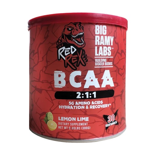 [6223007823302] Big Ramy Labs Red Rex BCAA  300 gm-30 Serv. Lemon Lime Flavor