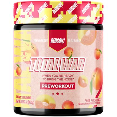 [810044574319] Redcon1 Total War Pre-Workout -30 Serv.-15.87 oz.-Sour Peach Rings