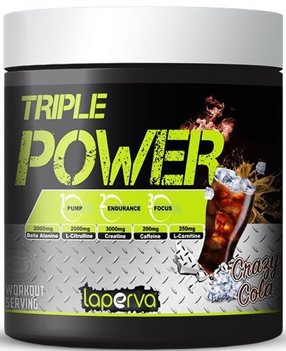 [5412860346665] Laperva Triple Power Pre-Workout-300G-30Serv.-Crazy Cola