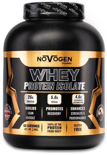 [6224009328017] Novogen Pharma Whey Protein Isolate-60Serv.-2kg-Double Chocolate