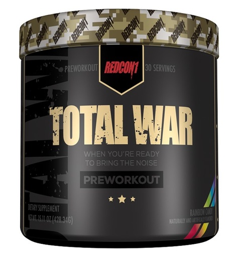[850004759240] Redcon1 Total War Pre-Workout 30 Serv.-Rainbow Candy