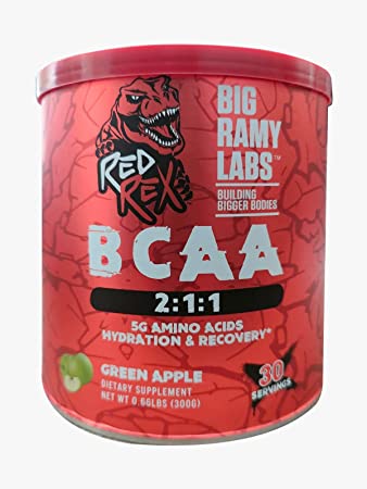 [6223007823296] Big Ramy Labs Red Rex BCAA-300 gm-30 Serv.-Green Apple