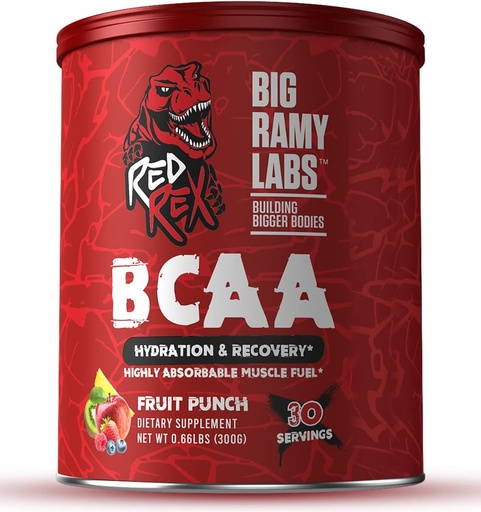 [6223007823319] Big Ramy Labs Red Rex BCAA-300 gm-30 Serv.-FRUIT PUNCH