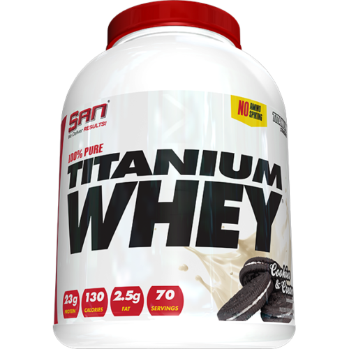 [672898415671] San Titanium Whey-70Serv.-2.7G- Cookies& Cream