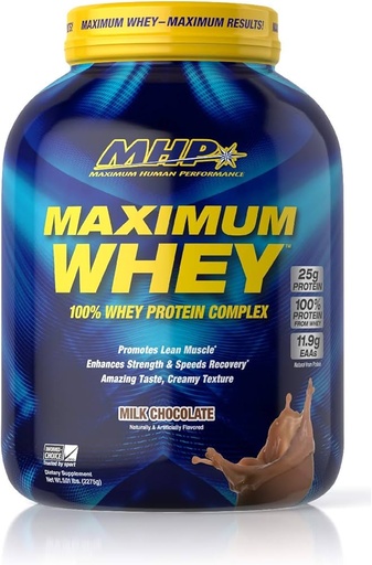 [666222008738] Mhp Maximum Whey Protein-62Serv.-2270G-Milk Chocolate