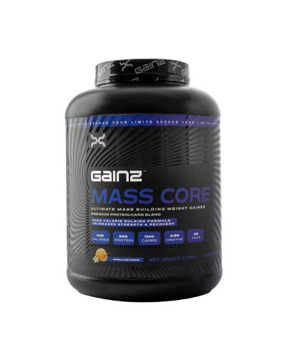 Gainz Mass Core- 3.75 KG. - 32 servings‏ -Vanilla Ice Cream