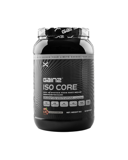 [2345] Gainz ISO Core - 1 Kilo - 32 servings‏ -Chocolate Hazelnut