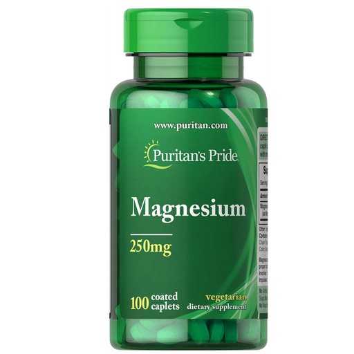 [074312158308] Puritan’s Pride Magnesium -250mg -100 caplets
