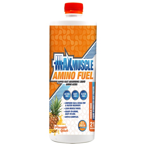 [6222023701915] Max Muscle Amino Fuel -21 Ser- 945 Mi- Pineapple Splash