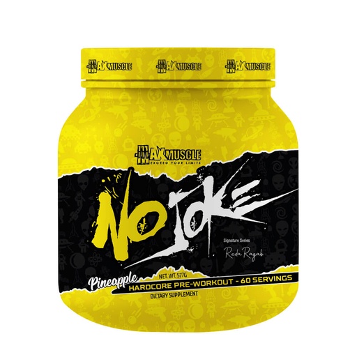 [6222023702080] Max Muscle No Joke Hardcore Pre-workout-60Serv.-577G.-Pineapple