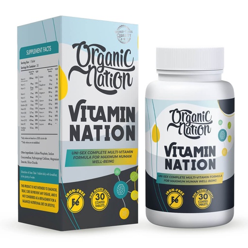 [6222023702806] Organic Nation Vitamin Nation -30 Tablets