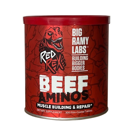 [6223007823098] Big Ramy Labs Red Rex Beef Aminos-300 Coated Tablets-100Serv.