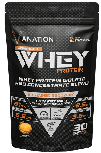 [6224002352149] Vanation Whey Protein 100% - 30 Serv. -1050 Mg -(Caramel Biscuit)