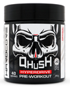 USN Qhush Hyperdrive-Black- Pre-Workout-210 G- 40 Serv.- Original