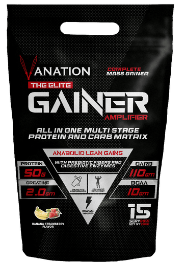 [5665] Vanation Elite Gainer 15  Serv. - 3000gm (Banana & Strawberry)