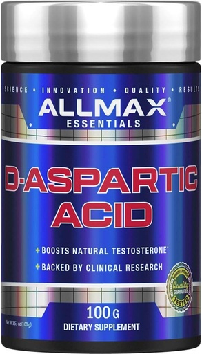[665553202112] AllMax Nutrition - D-Aspartic Acid - Powder 100g - 32 Servings