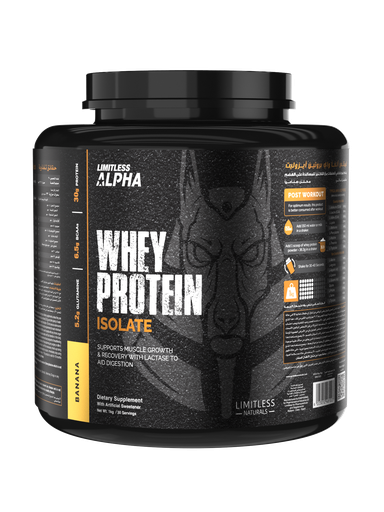 [6223012481023] Limitless Alpha Whey Protein Isolate-1Kg-30Serv.-Banana
