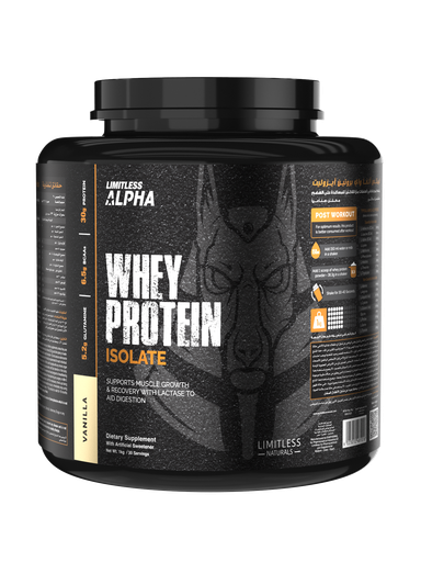 [6223012481016] Limitless Alpha Whey Protein Isolate-1Kg-30Serv.-Vanilla