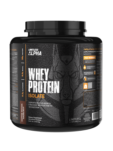 [6223012480989] Limitless Whey Protein isolate -30 scoops -1Kg-Mocca Hazelnuts