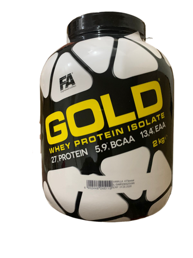 [5902448245119] FA Gold Whey Protien Isolate -27 Protein- 5.9-Bcaa-13.4 Eaa -2 KG- Vanilla Flavour