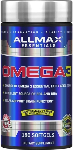 [665553202556] AllMax OMEGA 3-180 Softgels