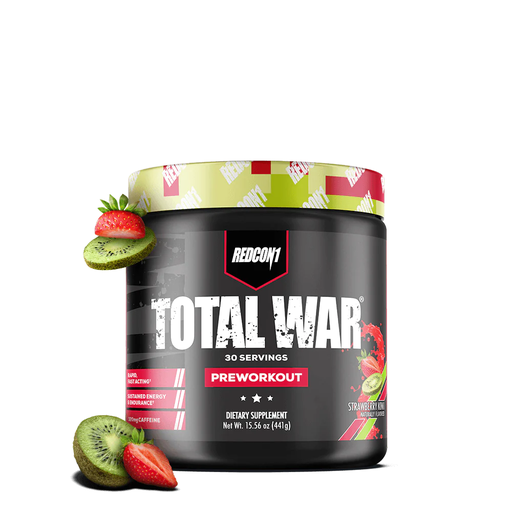 [850004759202] Redcon1 Total War Preworkout-30Serv.-441G-Strawberry Kiwi