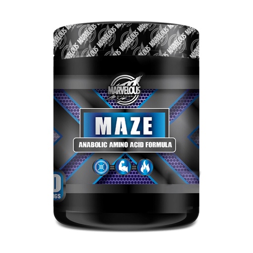 [634240129612] Marvelous Nutrition Maze Anabolic amino Acid Formula-400G-25Serv.-Mango