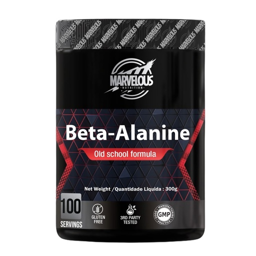 [634240129483] Marvelous Nutrition Beta-Alanine old School Formula-300G-100Serv.-Unflavored