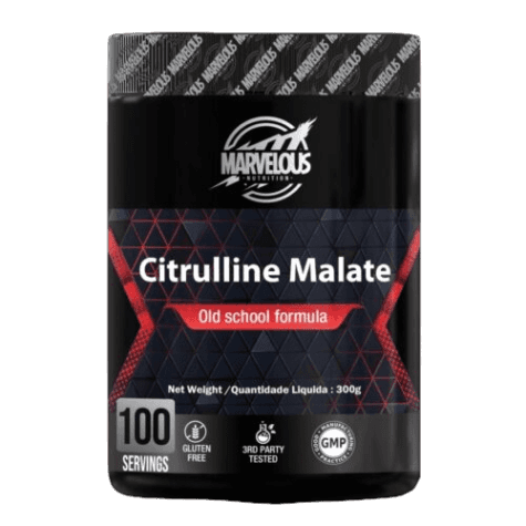 [634240078330] Marvelous Nutrition Citrulline Malate old School Formula-300G-100Serv.-Unflavored
