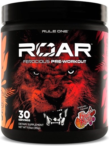 [196671005182] Rule 1 ROAR Pre-Workout 30 Servings- Fruit Punch