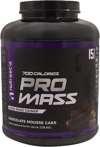 [0020840882758] Nutrascia Pro Mass - 2.5 kg - Chocolate Mousse Cake Flavor