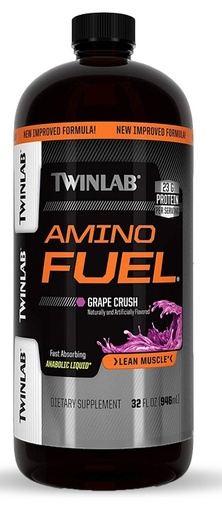 [027434041980] Twinlab Amino Fuel Liquid – 946 ML-Grape Crush Flavored