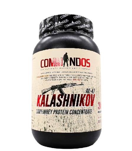 [6224009878130] Commandos Kalashnikov AK-47 Whey Protein-1050G-30BULLETS-Chocolate Bullets