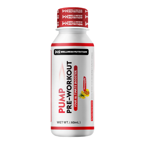 [6224002171290] Wellness Nutrition Pump Pre-Workout Shot -60Ml- Pineapple