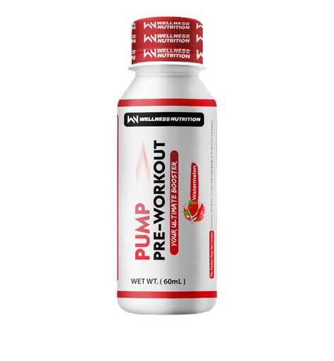 [6224002171306] Wellness Nutrition Pump Pre-Workout Shot -60Ml-Watermelon